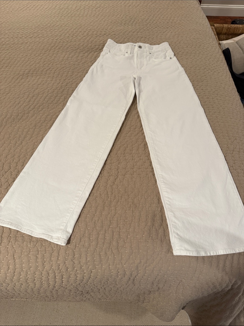 PAIGE White Wide-Leg Jeans